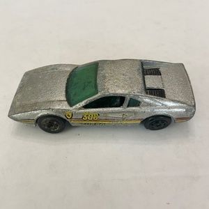 Vintage Hotwheels-Mattel Inc. 1982 Racebatt 308 Silver Sports Car